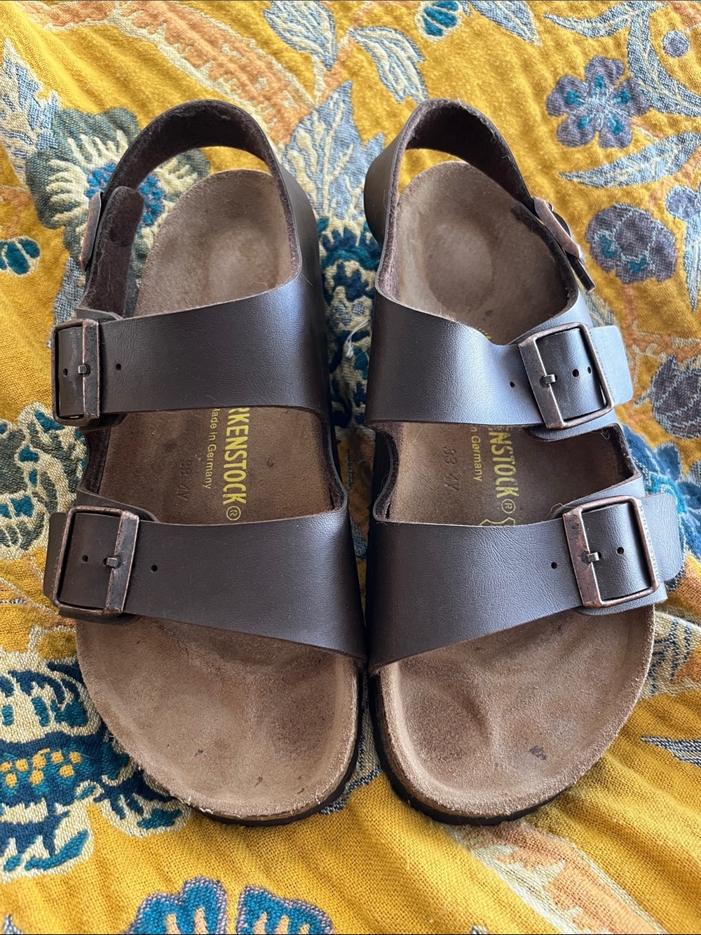 Birkenstock Milano Dark Brown Back-Strap Sandals with Buckles